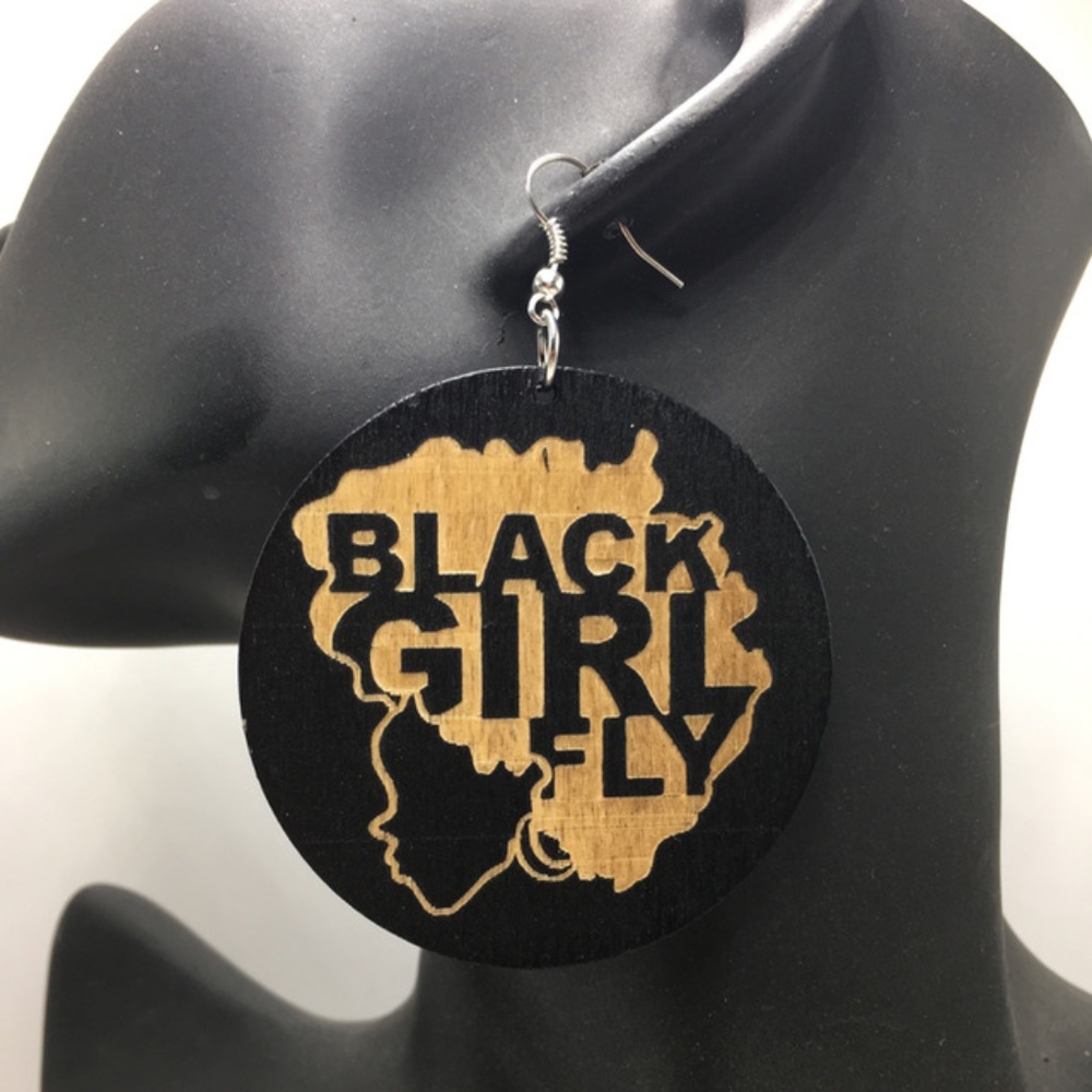 Black Girl Fly Earrings